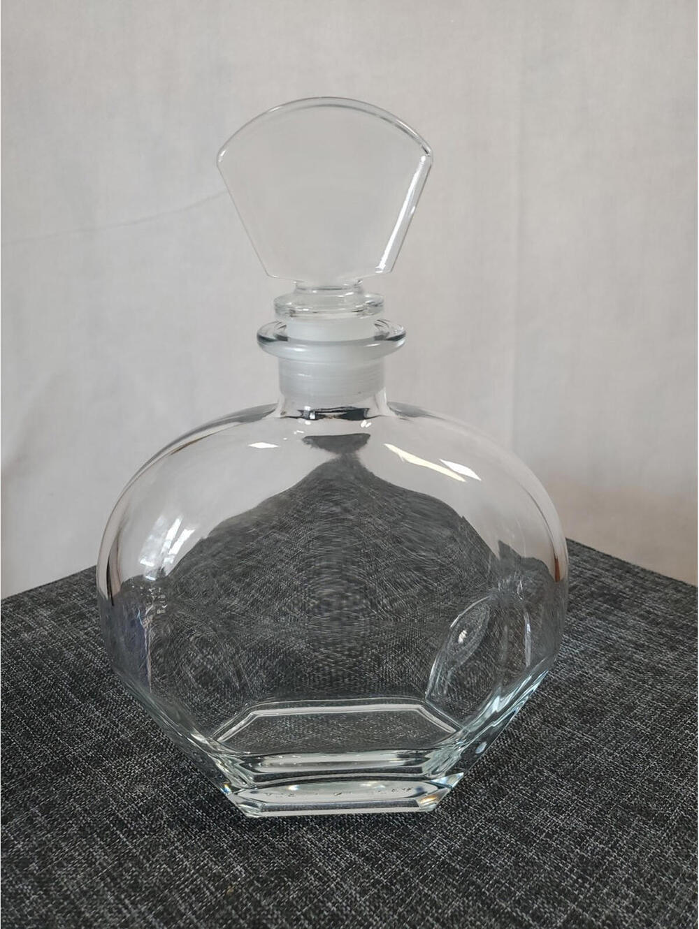 Luigi Bormioli Light & Music Crystal Decanter Bottle Italy Heavy 9" Vintage